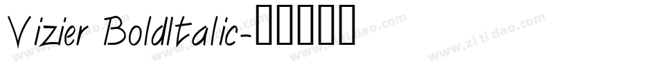 Vizier BoldItalic字体转换
